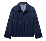 Dark Blue Denim Pocket Shirt