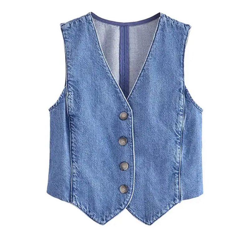 Denim Waist Coat