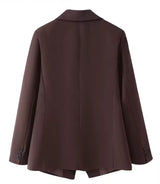 Brown Blazer Button Jacket