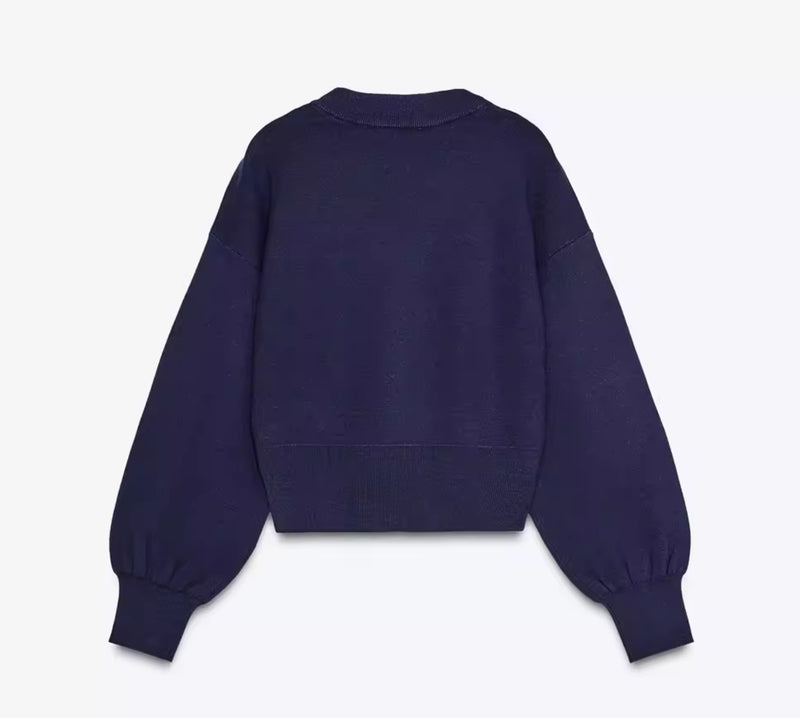 Navy Button Down Soft Cardigan