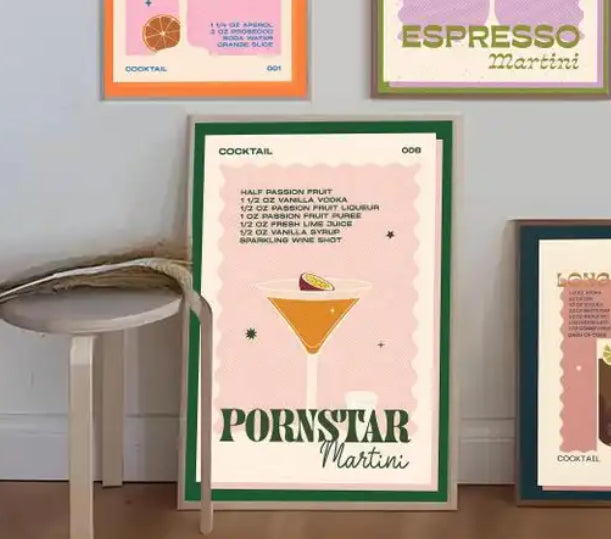 Pornstar Martini Wall Art (unframed)