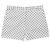 Polka Dot Shorts White and Black