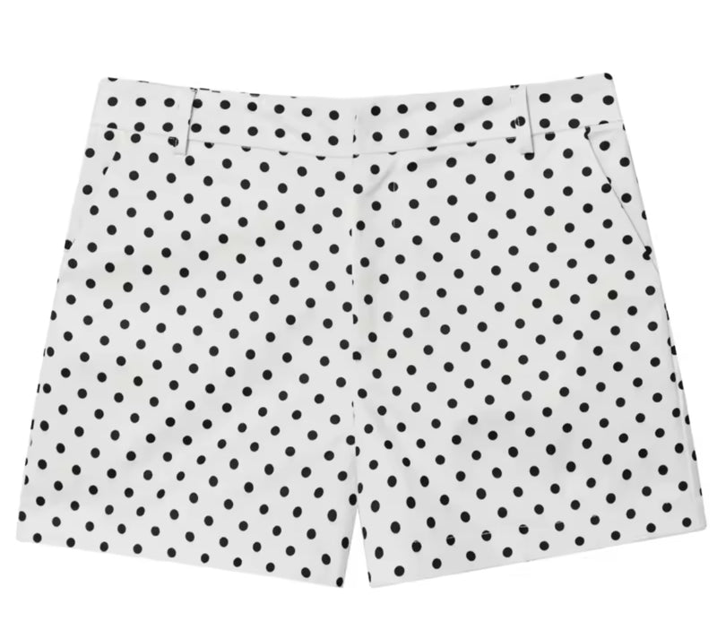Polka Dot Shorts White and Black