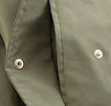 Khaki Casual Crop Bomber Jacket