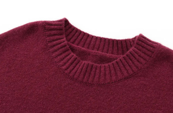 Burgundy Knitted Jumper