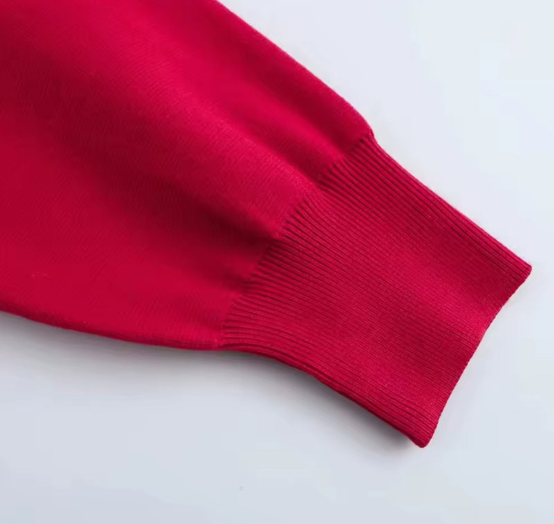 Red Cardigan Heart Buttons