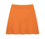 Orange Knitted Skirt and Jumper Co Ord