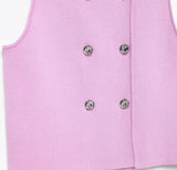 Pink Knit Waistcoat