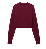 Burgundy Super Soft Crop Cardigan