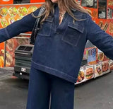 Dark Blue Denim Pocket Shirt