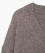 V Neck Oatmeal Knit Jumper