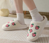 Fruit Slippers, strawberry, cherry or peach design