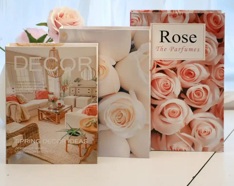 Three pink home decor display boxes, perfect for showcasing small items in a stylish way.