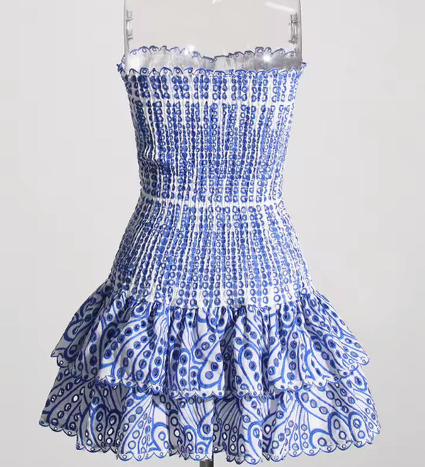 Blue and White Rara Dress