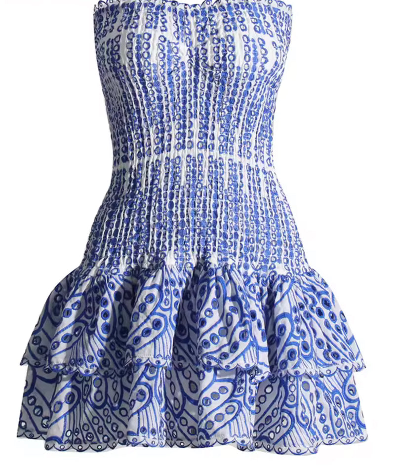 Blue and White Rara Dress