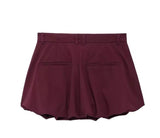 Burgundy Skirt and shirt Set