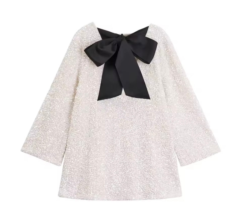 Long sleeve sequin dress