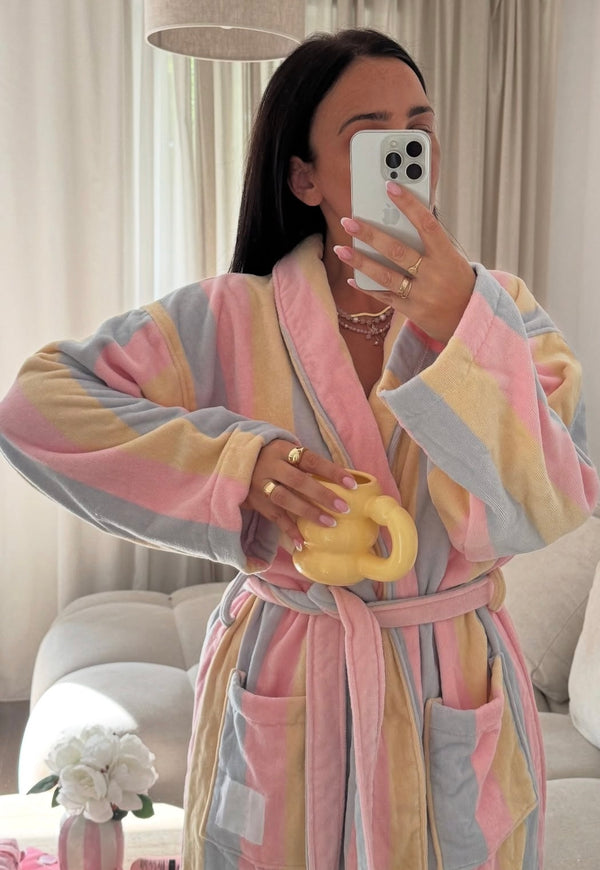 The Pastel Striped Women’s Dressing Gown Robe
