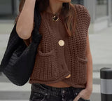 Knitted Button Vest