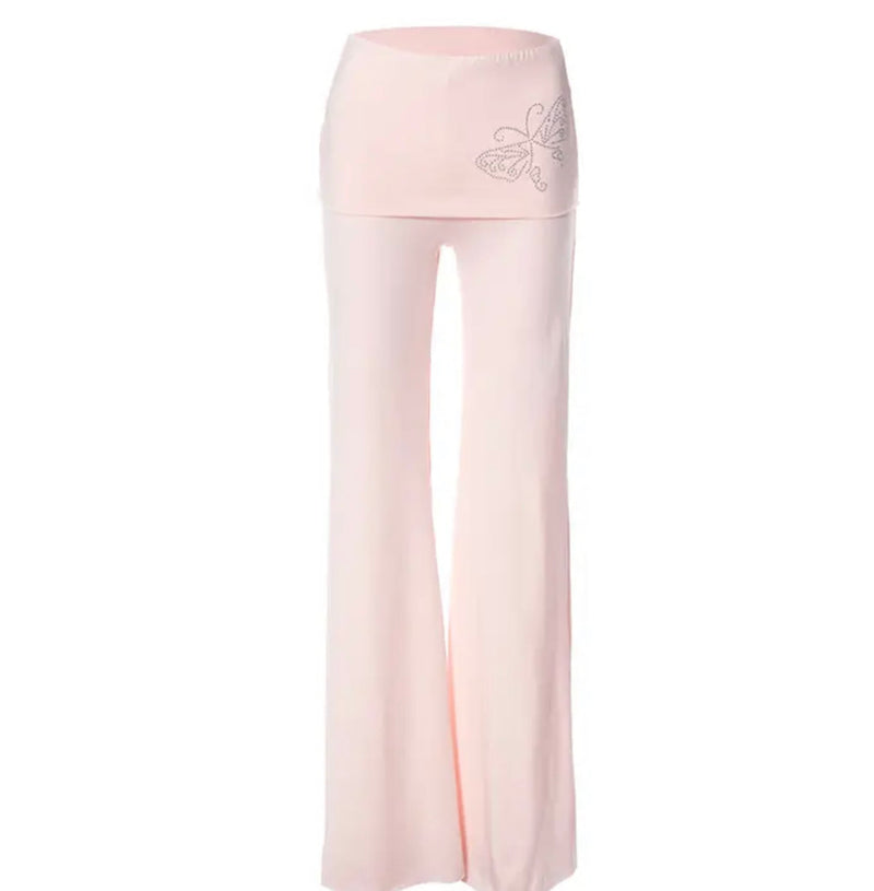 Pink diamante trousers