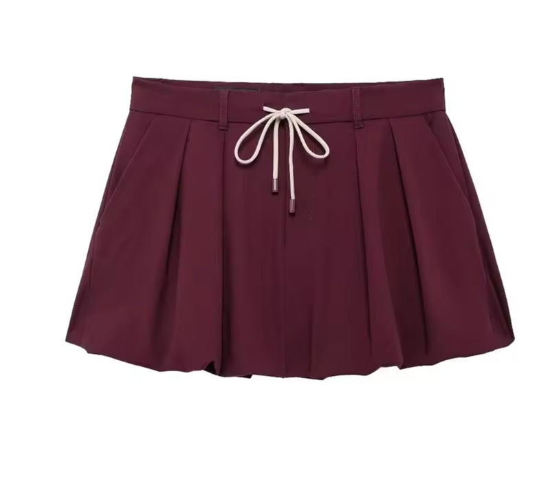 Burgundy Skirt and shirt Set