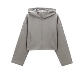 Grey Jacket and Skirt Pleated Co Ord Set