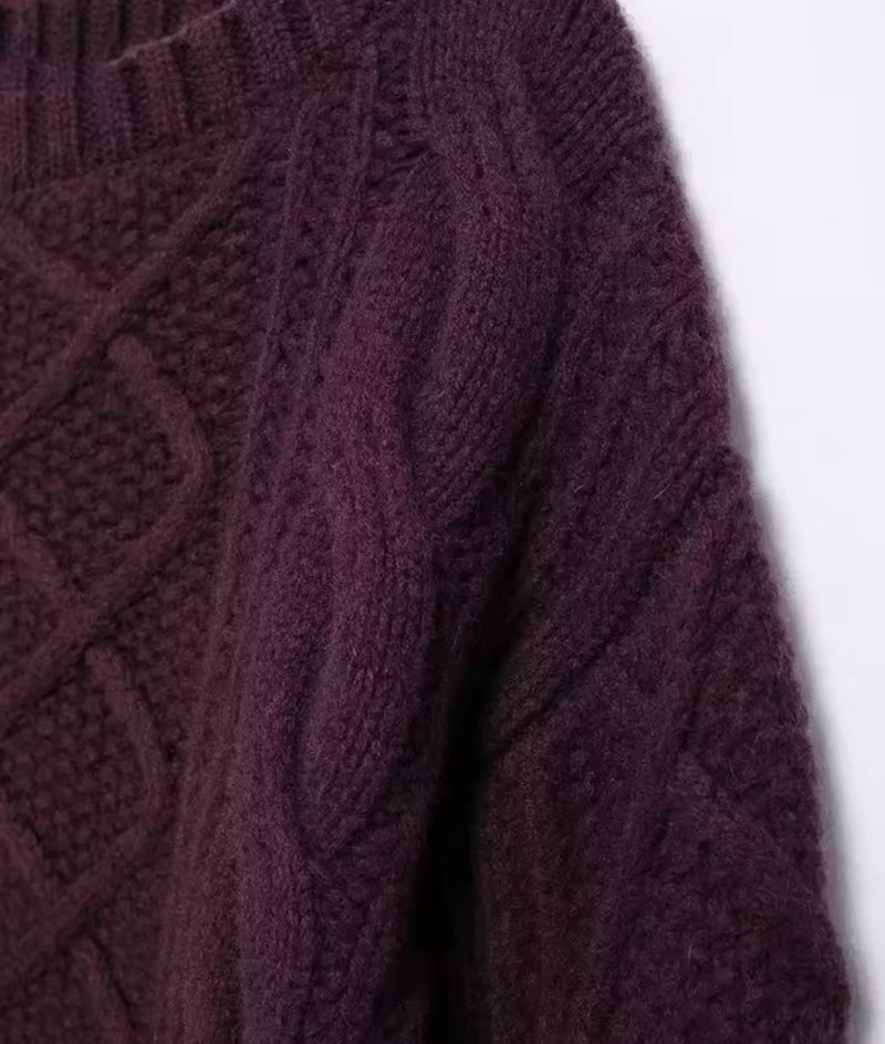 Burgundy / purple Pullover Sweater