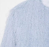 Baby Blue Fringed Jacket