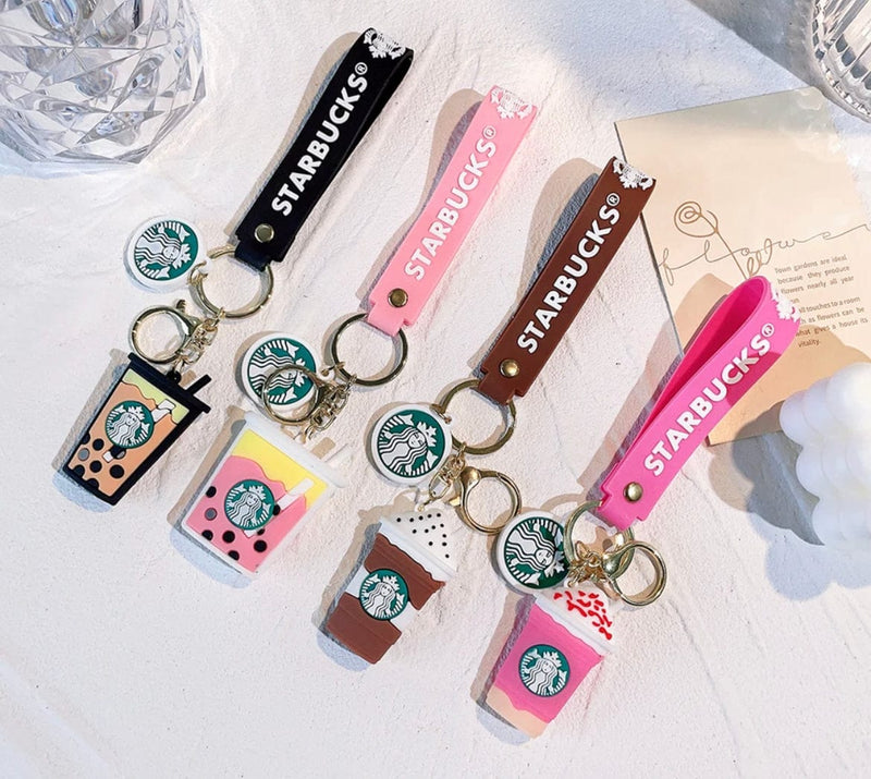 Starbucks Keyring: A miniature coffee cup keychain, perfect for coffee lovers and Starbucks enthusiasts.