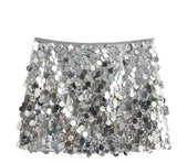 Silver Sequin Skirt