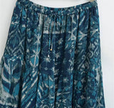 Blue / Green Chiffon Maxi Skirt