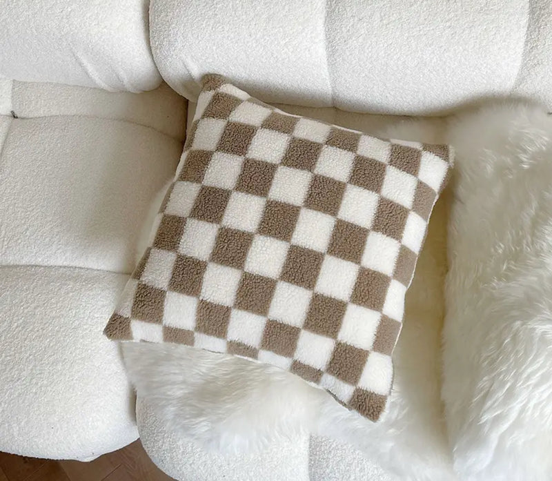 Checked Cushion Cover