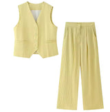 Yellow Waistcoat & Trouser Co ord
