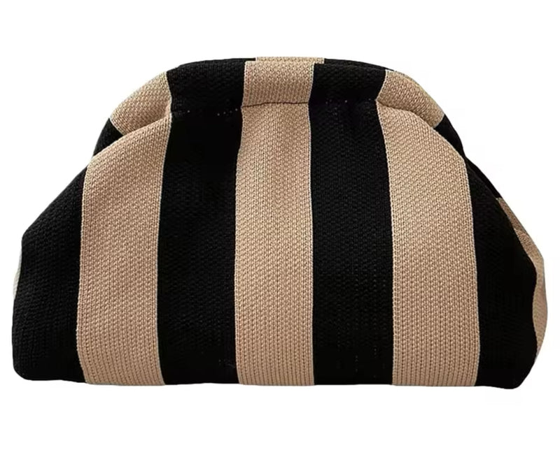 Black and Beige Clutch Bag