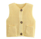 Yellow Knitted Waistcoat