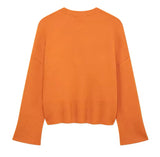 Orange Knitted Skirt and Jumper Co Ord