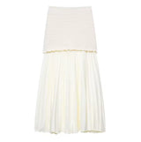 Long beige flowey Skirt