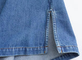 Denim Oversized Shirt In Black Or Blue