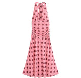Polka Dot Pink Midi Dress