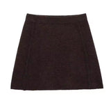 Brown Cardigan and Skirt Knitted Set