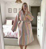 The Pastel Striped Women’s Dressing Gown Robe