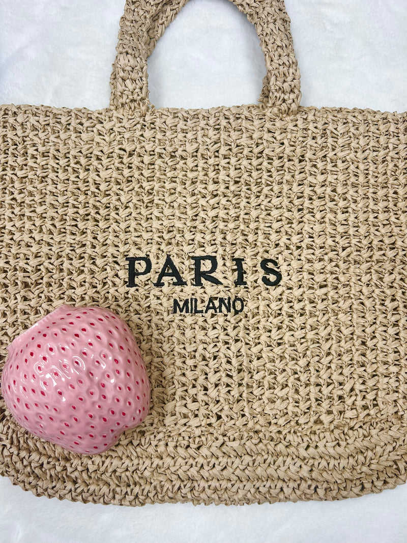 Paris bag and strawberry vase bundle