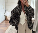 Leopard Print Bomber Jacket