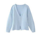 Baby Blue Cinch Waist Cardigan with Hook