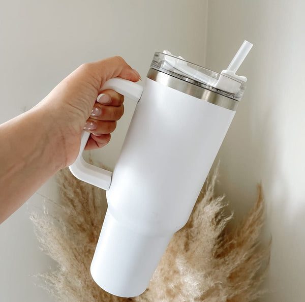 Quencher Insulated Tumbler Straw Stainless Steel Coffee Termos Cup Vacuum Flasks Portable Water Bottle