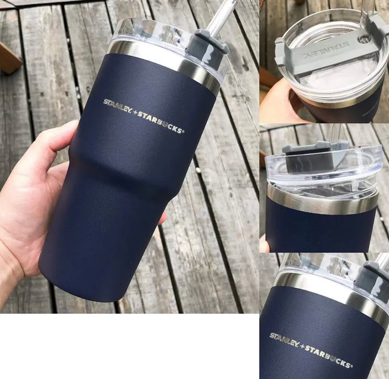 black Starbucks insulated straw cup