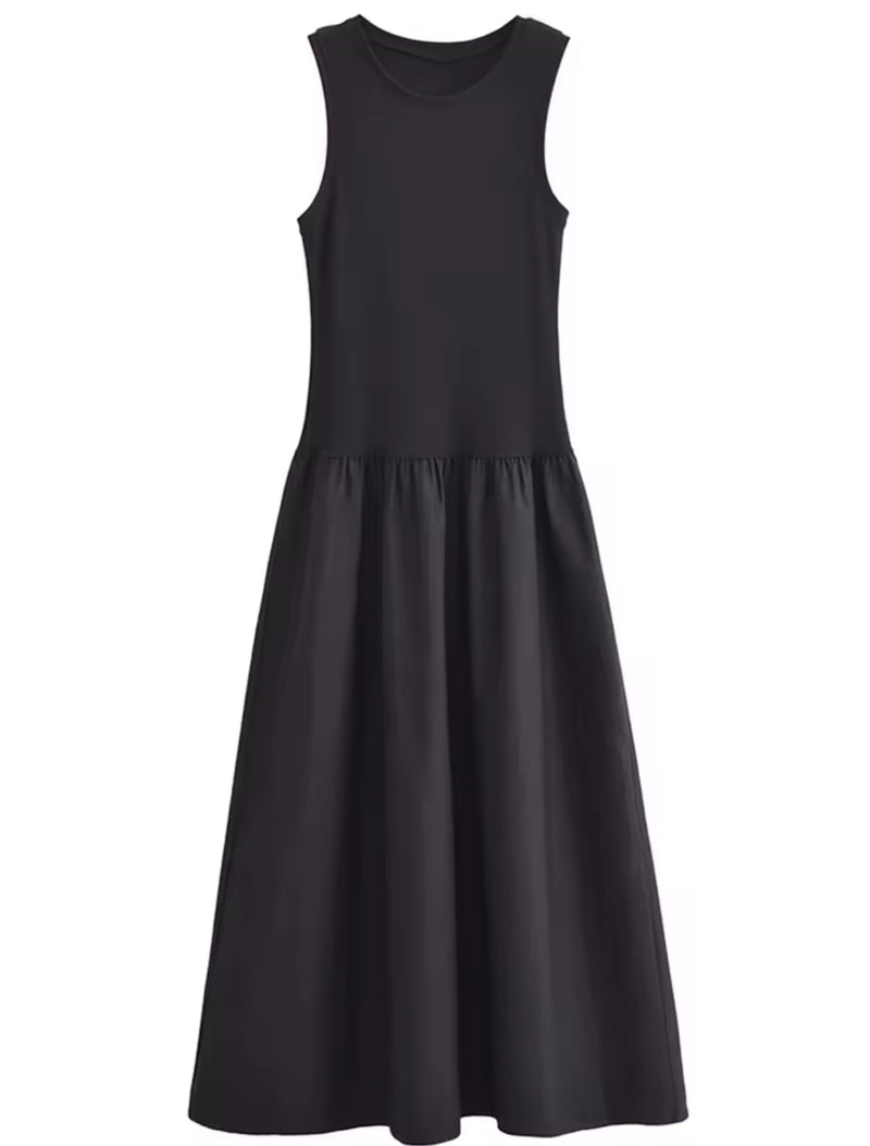 Black Midi Casual Dress