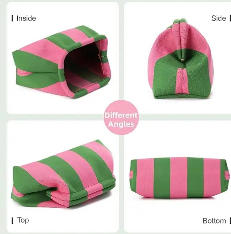 Pink and green clutch bag The Gifted Sisters