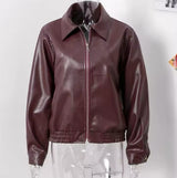 Burgundy Collar Jacket