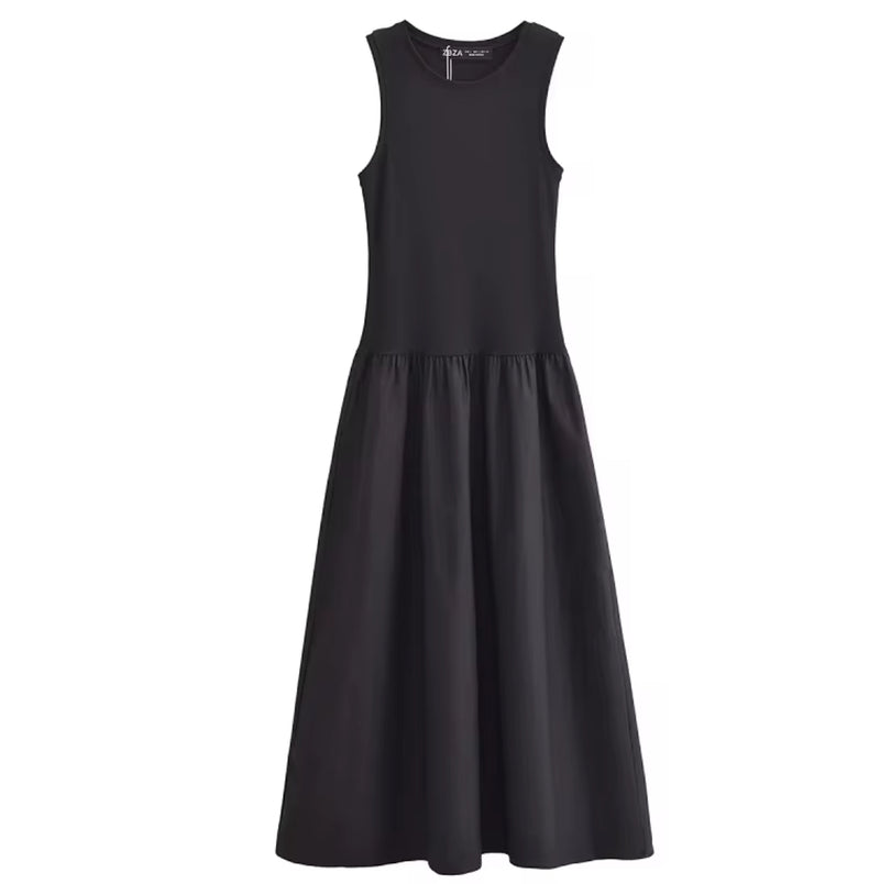 Black Midi Casual Dress